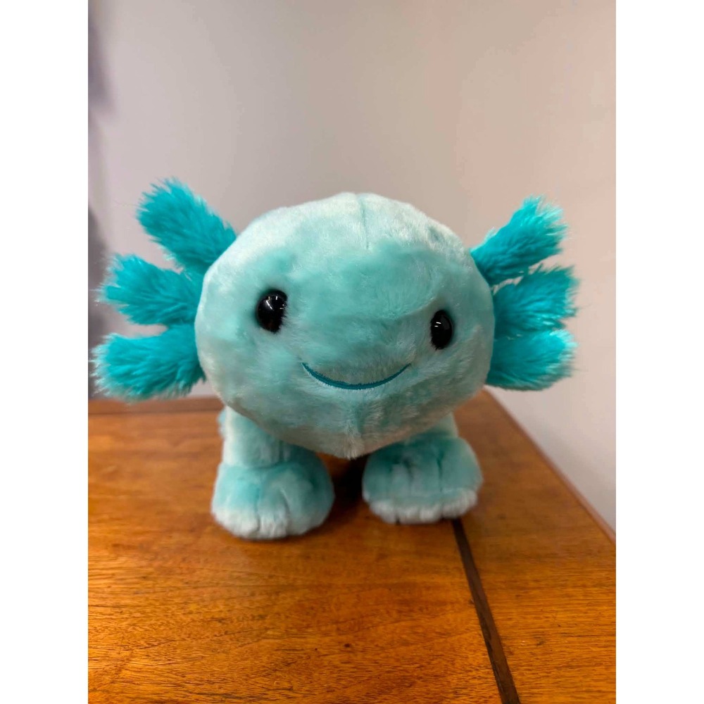Build-A-Bear Workshop Mint Axolotl Plush Stuffed Animal Teal Blue Green 12 Inch